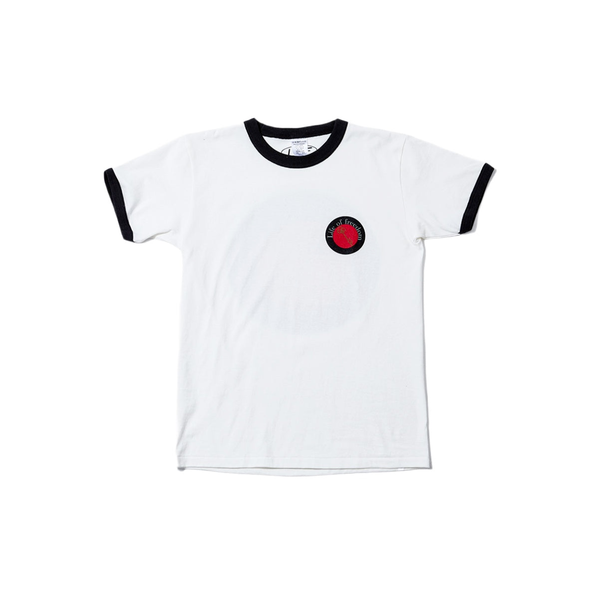 RINGER T-SHIRT natural×black – LOF